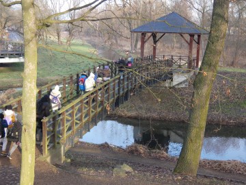 Spacer po Sieradzu w ramach Zimowego Ptakoliczenia 2025, 